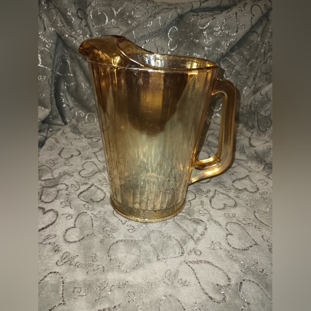 Peach Iridescent Pitcher
